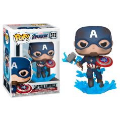   Funko POP Avengers Endgame: Captain America with Broken Shield & Mjolnir (573)